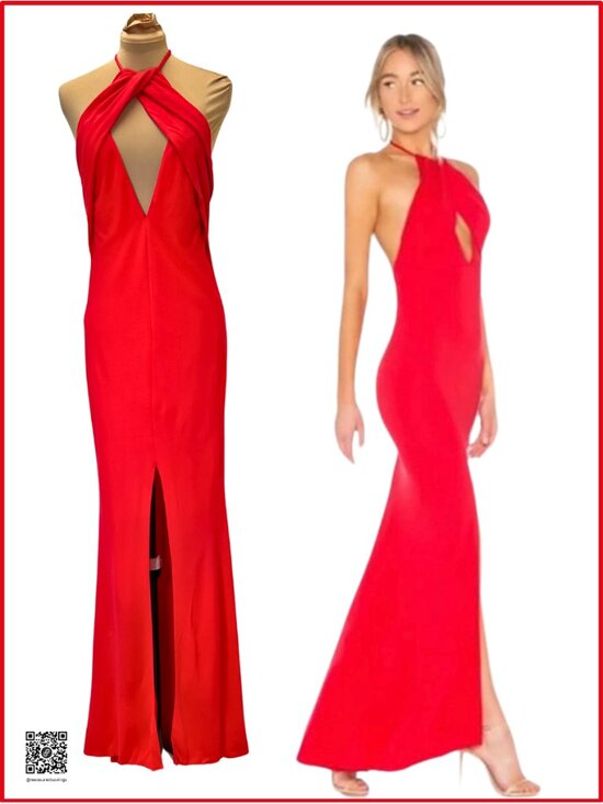 Lovers + Friends Dresses & Skirts - Large NWT - Revolve: Lovers + Friends Red Keyhole Halter Backless Dress - Rosa